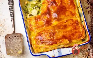 Листковий Пиріг З Курячим Філе, Квасолею Та Сиром