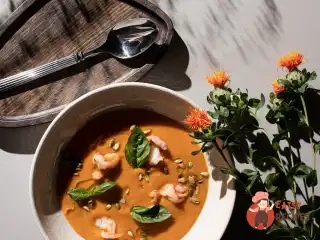 Гарбузовий суп із креветками