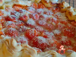 Творожний пиріг з абрикосами