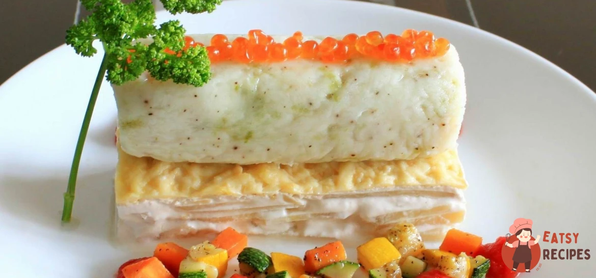 Рибний мус з гратеном дофіне, овочами та томатним кулі