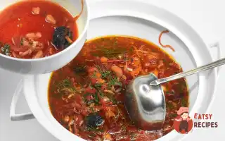 Борщ Із Чорносливом, Квасолею Та Копченою Грудинкою