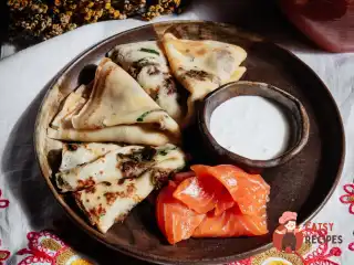 Млинці з припеком і фореллю