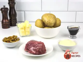 Крок 1: Теплий салат з картоплі, яловичини та опеньків