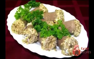 Рулетики З Язика З Грибами Та Волоськими Горіхами