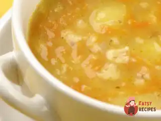 Суп із вівсяної крупи з яблуками