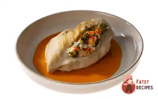 Курячі Грудки На Пару, Фаршировані Овочами З Мандариновим Соусом