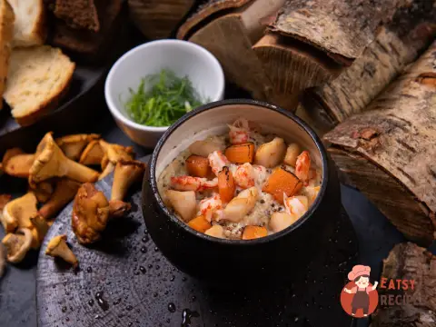 Кіноа з раковими шийками, гребінцями та гарбузом
