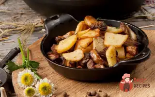 Картопля Смажена З Білими Грибами