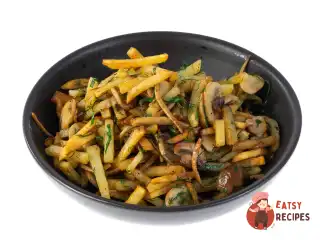 Смажена картопля з грибами