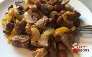 Яловичина З Імбиром, Квасолею, Овочами Та Грибами