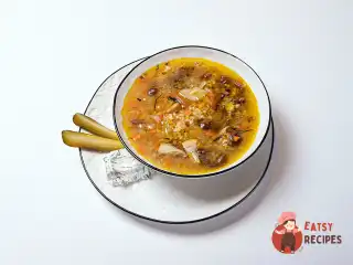 Грибний суп із булгуром