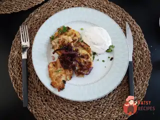 Драники з карамелізованою цибулею