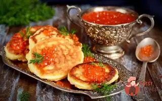 Оладки З Червоною Ікрою