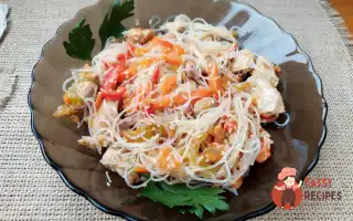 Фунчоза З Куркою Та Овочами