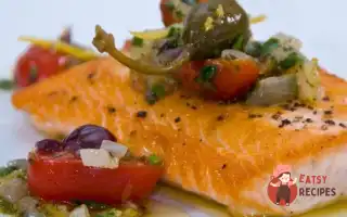 Запечений Лосось З Томатами Та Оливками