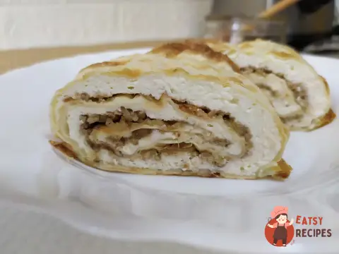 Рулет із лаваша з творогом