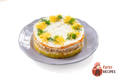 Класична «‎Мімоза» з рибними консервами