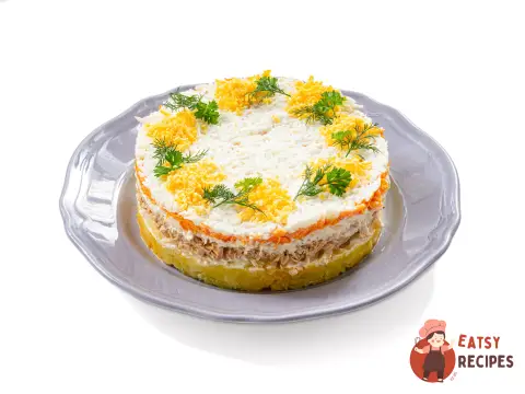 Класична «‎Мімоза» з рибними консервами