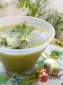 Суп-пюре з руколи з козиним сиром