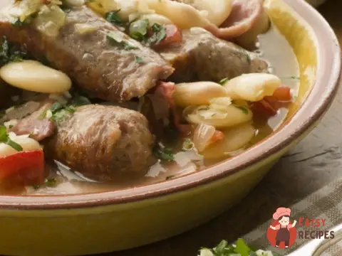 Квасоля з кров'яною ковбасою