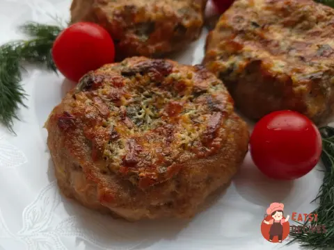 Котлети з начинкою в духовці