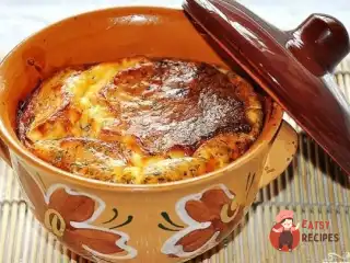 Запіканка з овочів у горщику