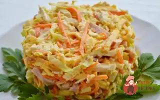 Салат З Корейською Морквою, Шинкою Та Омлетом