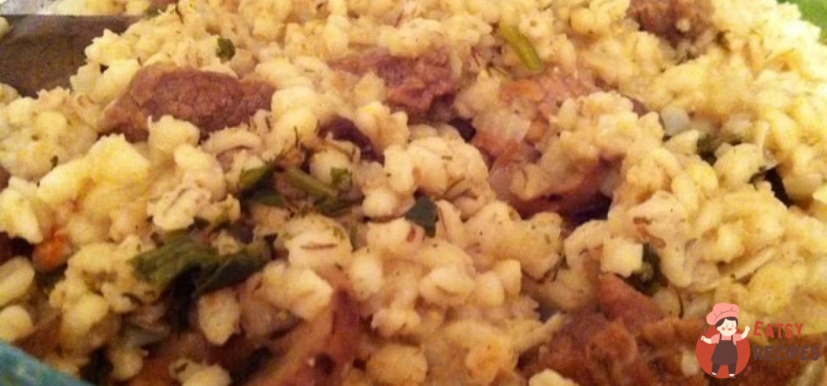 Перлова каша з м'ясом, грибами та овочами