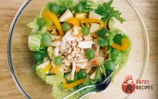 Теплий Салат Із Кальмаром У Кокосових Вершках