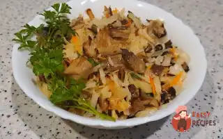 Квашена Капуста, Смажена На Сковороді З Грибами