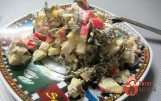 Салат Із Морської Капусти З Крабовими Паличками