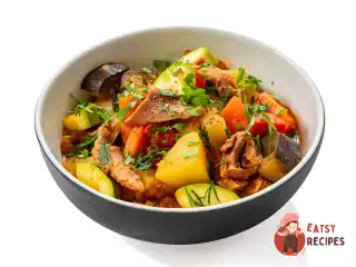 Овочеве рагу із соєвим м'ясом