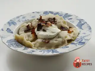 Вареники з гарбузом та беконом