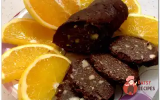 Шоколадна Ковбаса З Апельсиновими Нотками.