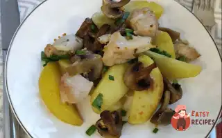 Індичка З Картоплею Та Грибами В Духовці