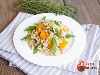 Нешліфований рис із запеченим гарбузом