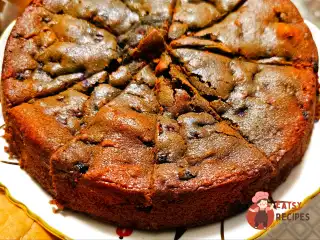 Шоколадний кекс з чорницею