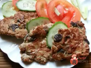 Рубані котлети з індички з грибами
