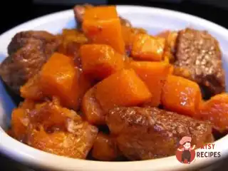 Рагу з яловичини з гарбузом та пивом