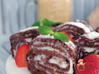 Шоколадний млинцевий рулет