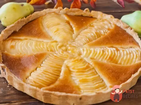 Пиріг з грушами в мигдальному кремі