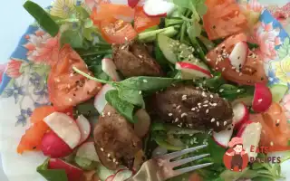 Гарячий Салат З Печінкою Курки