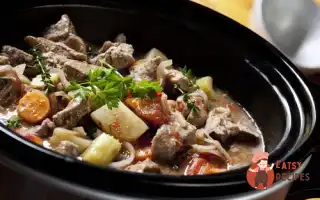 Печеня З Курячих Сердець З Овочами Та Пивом