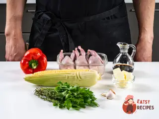 Крок 1: Перепілки в аерогрилі з овочами