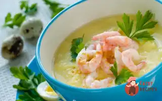 Сирний Суп З Креветками Та Кукурудзою