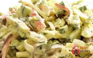 Грибний Салат Із Крабовими Паличками