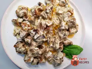 Вершкові печериці з гарбузом