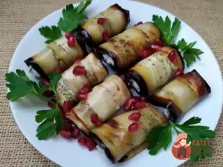 Рулетики з баклажанів із сиром рікота та волоськими горіхами