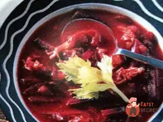 Пісний борщ із квасолею