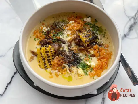 Кукурудзяний крем-суп зі смаженими глишками